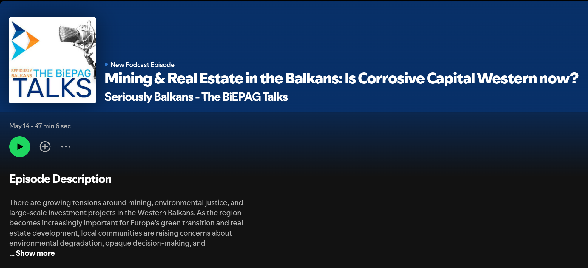 Nova epizoda podcasta Seriously Balkans o rudarenju i okolišnoj pravdi na Zapadnom Balkanu